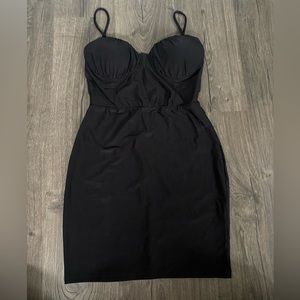 NWT Padded Corset Detail Bodycon Little Black Dress